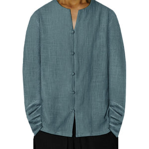 INCERUN Brand Casual Shirts Men's Dress Shirts Solid Long Sleeve